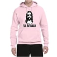 thumbnail image 2 of Wild Bobby, Jesus: Ill Be Back Inspirational/Christian Unisex Graphic Hoodie Sweatshirt, Light Pink, Medium, 2 of 5
