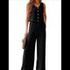 thumbnail image 1 of Conjunto de Dos Piezas para Mujer, 2025, Sin Mangas, con Botones, Informal, con Bolsillo y Pantalones Anchos. Negro M, 1 of 7