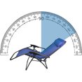 thumbnail image 5 of Relajante Textileno Jardín, Silla Plegable de Gravedad Cero, 165 x 112 x 65 cm, Azul, con Almohada, Textilene, Carga máxima: 100 kg, Material: Acero, 5 of 5