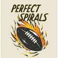 thumbnail image 2 of "Perfect Spirals" Flaming Football Adult Natural Short Sleeve Tee-Medium, 2 of 2