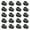 20, variant on Set Of 20 Automotive Lugs Nut Protectors 24mm Anti Dust Black Plastic Caps Suitable For Truck Wheel Maintenance 15661036