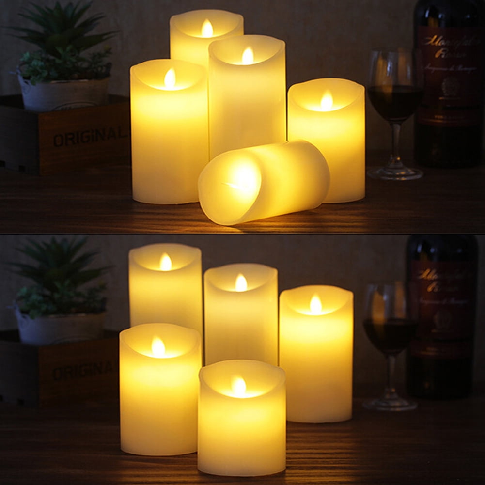 1Pc Flameless Candles Flickering LED Battery Operated Tealights Party Yellow HE 