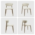thumbnail image 7 of Dining Chairs,Wide Backrest Ergonomic Fabric Upholstered with Wood Grain Metal Legs & Non-Slip Pads for Home and Restaurant, Set of 2, Beige, 7 of 7