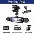 thumbnail image 6 of DFITO 4-Channel Dash Cam with 1080P Front, Inside & Rear Cameras, Night Vision, HDR, Loop Recording & 24HR Parking Mode, 6 of 10