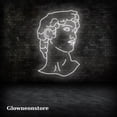 thumbnail image 3 of Glowneon David Greek Mythology Neon Sign, David Greek Led Light, Handmade David Greek Neon, 3 of 4