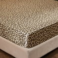 thumbnail image 4 of ANMINY Satin Sheets Twin Silk Sheets Gold Leopard Bed Sheet Set Deep Pocket Bed Flat Fitted Sheet, 3-Pieces, 4 of 9