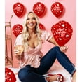 thumbnail image 2 of PMU Valentines Day Balloons 11 Inch Happy Valentine's Day Ruby Red Latex with All-Over Print White Swirling Hearts Valentines Day, Weddings, Birthdays, Anniversaries, Engagements Pkg/100, 2 of 8