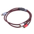 thumbnail image 1 of Cable de audio USB tipo C a 2 RCA para amplificador de altavoz de tableta Xiaomi Huawei, 1 of 5