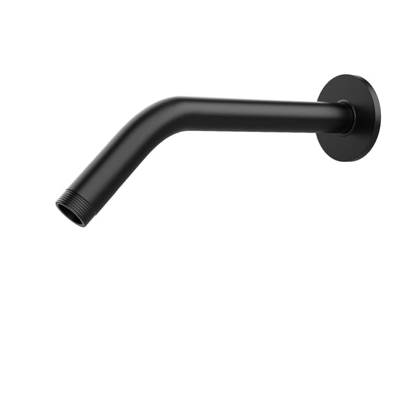 Brazo de ducha Rulnfichy de 20 cm negro mate para montaje en pared