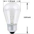 thumbnail image 2 of Yi Lighting 11W Transparent Amber S14 Incandescent Light Bulbs Dimmable for Sign, Outdoor String Light Bulbs Replacement (Pack of 12), 2 of 3