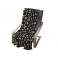 thumbnail image 4 of Animal Soft Flannel Fleece Throw Blanket, Nursery Themed Cartoon of Lion Giraffe Whale Zebra Gator on Dark, Cozy Plush for Indoor and Outdoor Use, 50" x 60", Charcoal Grey White, by Ambesonne, 4 of 6