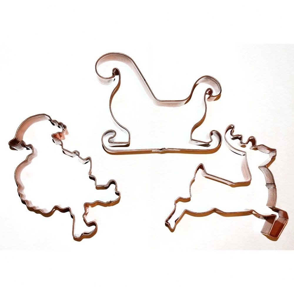 Elk Home 13.5 Inch Cookie Cutter Set (Set of 3) Copper Finish Elk