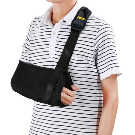 Cool Mesh Arm Sling Hilitand Arm Sling Shoulder Lightweight Breathable Ergonomically Designed Support Strap for Arm Shoulder Rotator Cuff Support ()