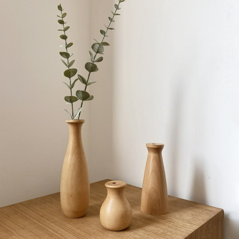 Woodsy Decor Wooden Vase Outdoor Tree Stump Flower Pot Vases Bulk Makeup  Holder Stand Fountain