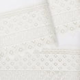 thumbnail image 3 of Linum Home Textiles Traditional/Contemporary 3 Piece Turkish Cotton Aiden White Lace Embellished Bath Towel Set, White, 3 of 3