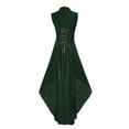 thumbnail image 2 of Hvyesh Renaissance Prom Dress for Women Vintage Sleeveless V Neck High Low Hem Dress Halloween Costumes Gothic Dresses, 2 of 5