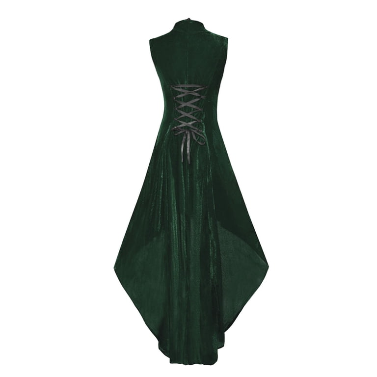 Frostluinai Steampunk Gothic Medieval Dress For Women Halter Lace Cocktail  Swing Dress Handkerchief Hem Sleeveless Crew Neck Hi-Lo Bridesmaid Dress  Halloween Punk Hippie Dress Sweetheart Lace Up Dress - Walmart.com