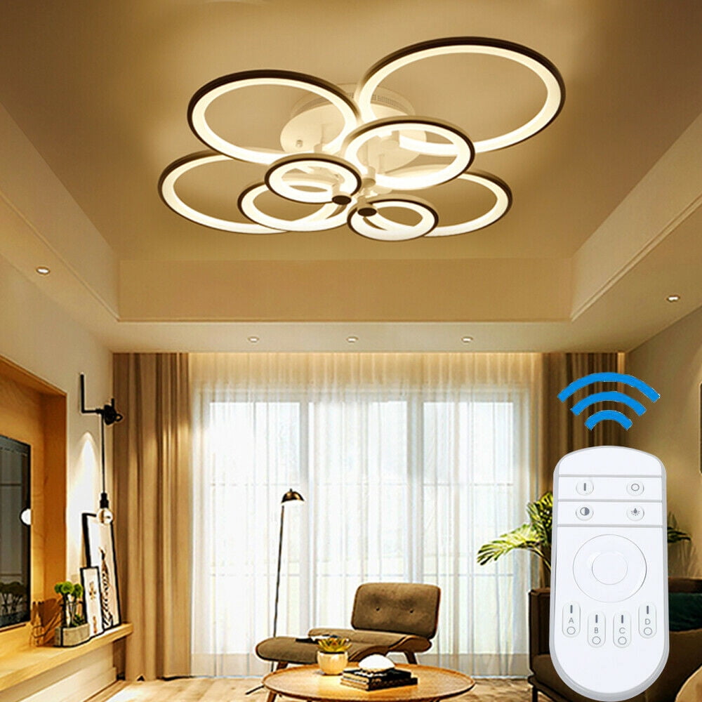 Buy Oukaning Modern 8 Heads Ceiling Light Dimmable LED Living Room