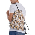 thumbnail image 4 of Yiaed Cute Cats Print Drawstring Bags Drawstring Backpack Bulk String Back Pack Gym Sport Bag-Small, 4 of 5