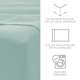 thumbnail image 3 of Juego de Sábanas Transpirables, Frescas y Resistentes a las Arrugas + 2 Fundas de Almohada Adicionales Aqua para Ropa de Cama Tamaño California King de Comfort Canopy, 3 of 11