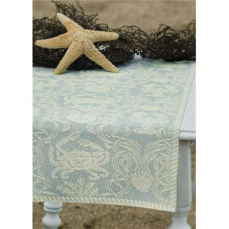 

Crab Damask 14 x 54 in. Runner - Sand