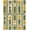 Green, Pattern 4, variant on Design&I 8'x10' Washable Area Rug Olive Abstract Garden Motif Design Accent Geometric and Floral Contemporary Style for Living Room, Family Extra Large Skid-Resistant Low Profile