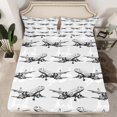 thumbnail image 2 of Homewish Transportation Theme 4-Piece Full Size Sheets for Teens Children Boys,Aircraft Airplane Bed Sheets,Helicopter Military Jet Lightweight Sheet Sets,Microfiber Bedroom Decor, 2 of 7