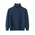 thumbnail image 2 of Eltusu Boys Thermal Sweaters, Long Sleeve Pullover Half Turtleneck Warm Winter Tops Dark Blue Size 6-7 T, 2 of 6