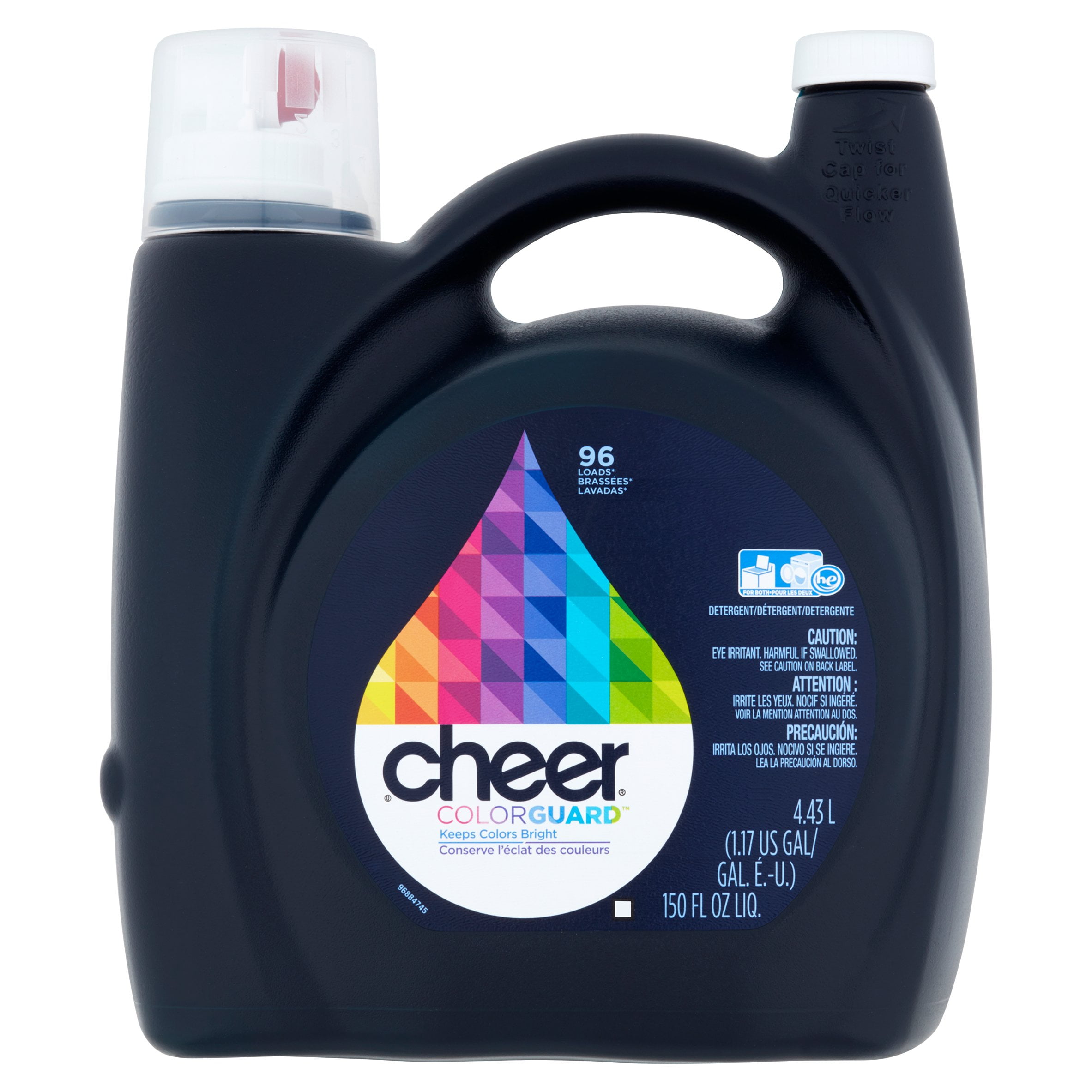 Cheer HE Liquid Laundry Detergent, 96 Loads 150 oz