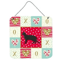 Chausie Black Cat Love Wall or Door Hanging Prints Red