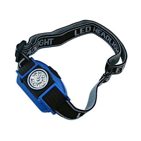 Blue Headlamp - Dorcy 100-Lumen Weather Resistant Adjustable LED Headlight with Adjustable Head Strap, Black and Blue (41-2093)