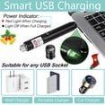 thumbnail image 2 of Puntero láser recargable USB QUEOPFU con haz verde, 2 of 4