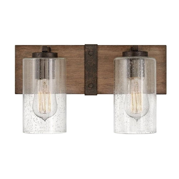 2 Light Bathroom Vanity in Rustic Style 14.25 inches Wide By 8.25 inches High-Sequoia Finish Bailey Street Home 81-Bel-4421054