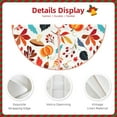 thumbnail image 5 of Bingfone Christmas Tree Skirt Mat Christmas Decoration Interior 48"-Autumn Pumpkins Fall Leaves, 5 of 8