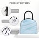thumbnail image 4 of Fotbe Light Blue Marble Bolsa de Almuerzo con Estampado, Lonchera Aislada, Contenedor de Comida Reutilizable Tipo Cooler a Prueba de Fugas, 4 of 6