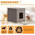 thumbnail image 6 of Cat Litter Box Enclosure, Multi-Functional Hidden Litter Box Furniture & Indoor Outdoor Cat House with Side Table Design, Openable Front Door & Raised Floor, Easy to Clean & Assemble, Grey, 6 of 9