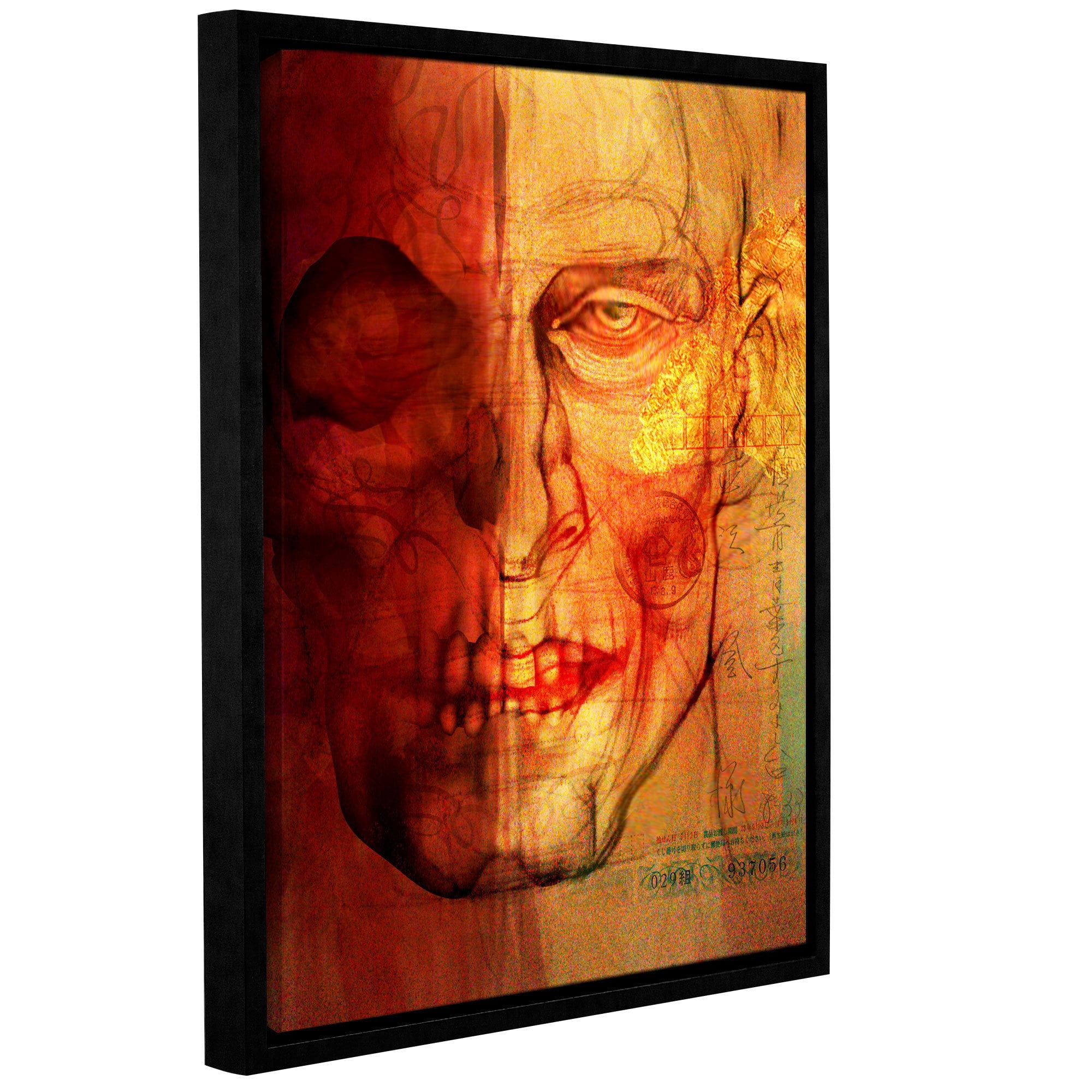 ArtWall Greg Simanson "Facial Anatomy" Gallery-Wrapped Floater-Framed Canvas