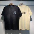 thumbnail image 1 of High Version Collection AMIRI T-shirt à Manches Courtes d'Été Imprimé Encre Fluide Éclaboussures Col Rond pour Hommes, 1 of 6