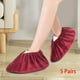 thumbnail image 4 of Cubrezapatos de franela, antideslizantes, lavables, reutilizables, a prueba de polvo, accesorios para zapatos, chanclos para cocina, baño, hogar, interior, oficina, habitaciones limpias rojo shamjiam Cubrezapatos reutilizables, 4 of 9