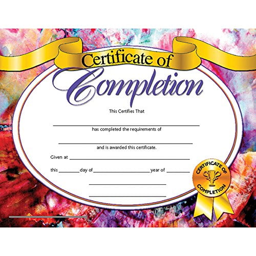 Certificado de finalización Hayes 8.5 "x 11" Paquete de 30 Hayes 734675200228