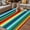 Green, variant on Mexican Stripes Outdoor Rug for Patio/Deck/Porch, Non-Slip Large Area Rug 5 x 8 Ft, Colorful Striped Mexican Fiesta Theme Indoor Outdoor Rugs Washable Area Rugs, Reversible Camping Rug Carpet Runner