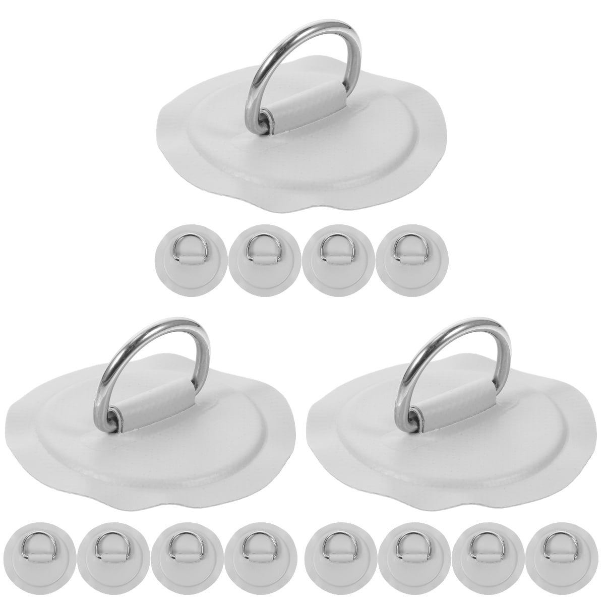 unbranded 15 pcs  D Rings Inflatable Boat Canoe Rope Buckles Stainless Steel D Ring Pad Kayak Supplies