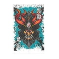 thumbnail image 7 of DouZhe Doorway Drape Split Curtains, Samurai Demon Mask Room Divider Privacy Door Curtains, 34" x 56", 7 of 7