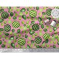 thumbnail image 3 of Soimoi Rayon Fabric Pear,Lemon & Watermelon Fruits Print Fabric by The Yard 42 Inch Wide, 3 of 3