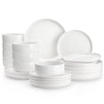 thumbnail image 1 of Juego de vajilla MALACASA LUNA 24 piezas de porcelana blanca, 1 of 7
