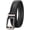 A-black, variant on Boys Ratchet Leather Belt Adjustable Dress Belts Click Sliding Buckle for Jeans School Uniform