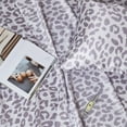 thumbnail image 2 of ANMINY Satin Sheets Silk Sheets King Silver Leopard Bed Sheet Set Deep Pocket Bed Flat Fitted Sheet, 4-Pieces, 2 of 5