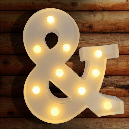 

lulshou Remote Control Alphabet Letter Lights LED Light Up White Plastic Letters Standin