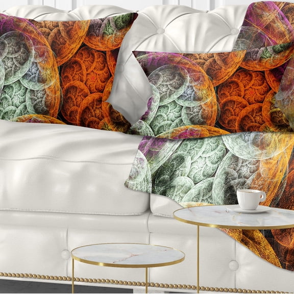 Designart Multi Color Dramatic Clouds - Abstract Throw Pillow - 12x20