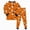Orange, variant on NOLDARES Boys Girls Halloween Pajamas Cute Pumpkin Print Pjs Cotton Kids Skeleton Sleepwear Clothes Sets Ghost Skull Holiday Sleepwear(Navy,5-6 Y)